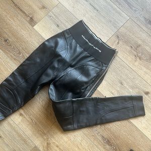 Alexander wang high waisted faux leather pants